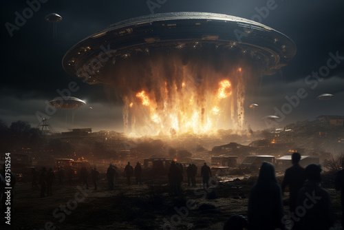 ufo attacking city
