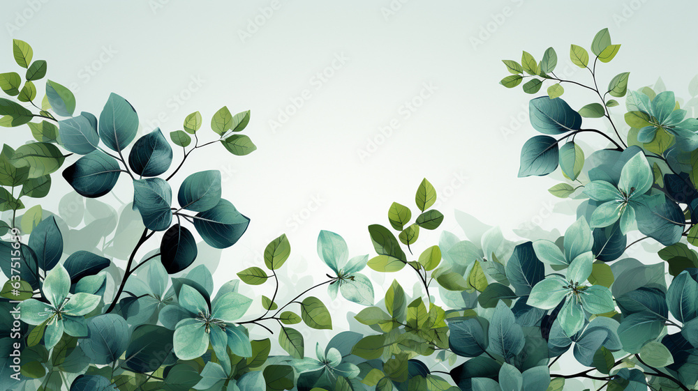 AI generated foliage background with place for text AI generated foliage background with place for text
