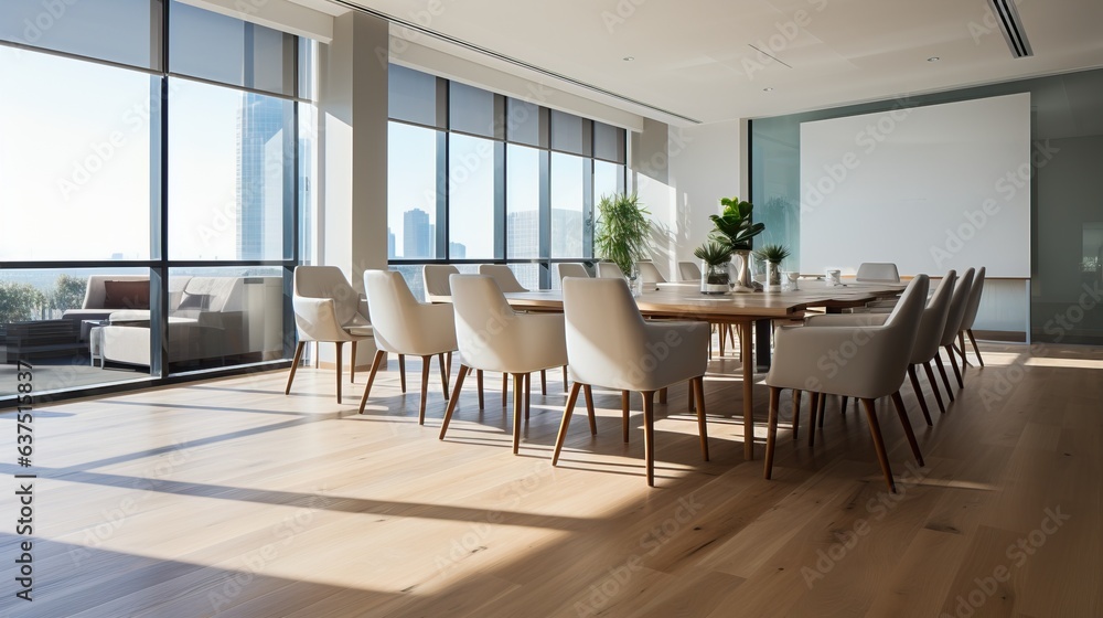 Empty boardroom, generative ai Empty boardroom, generative ai
