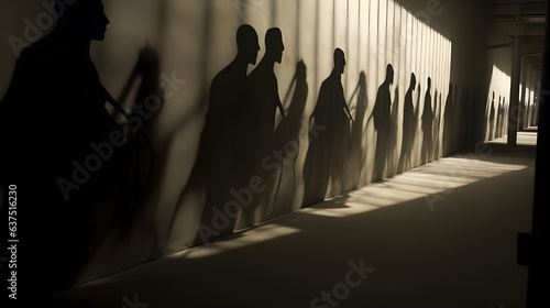 shadows at wall
