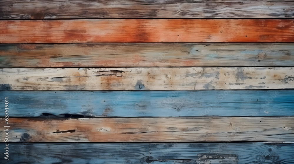 Fototapeta premium De vielles planches de bois qui ont prises l'humidité.