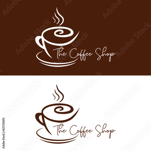 The coffee shop logo design