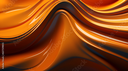 golden liquid chrome wave background