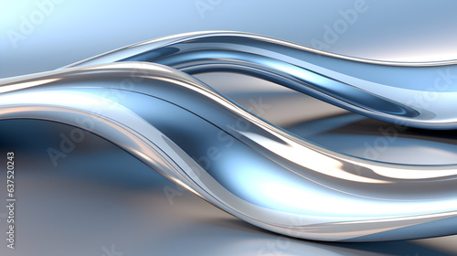 Wallpaper Mural liquid chrome wave background Torontodigital.ca