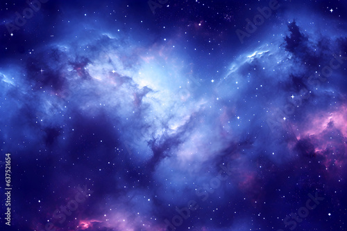 Shining Night Sky, Clouds and Moon Background-Generative AI