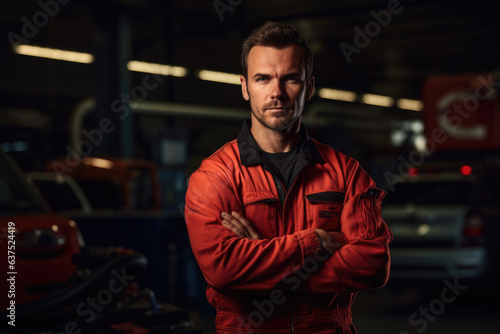 Portrait of a mechanic in shop