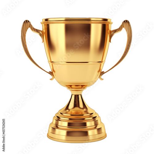 Champion award gold cup isolated