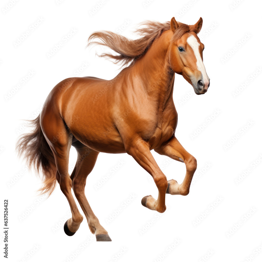 Brown horse run gallop isolated Brown horse run gallop isolated