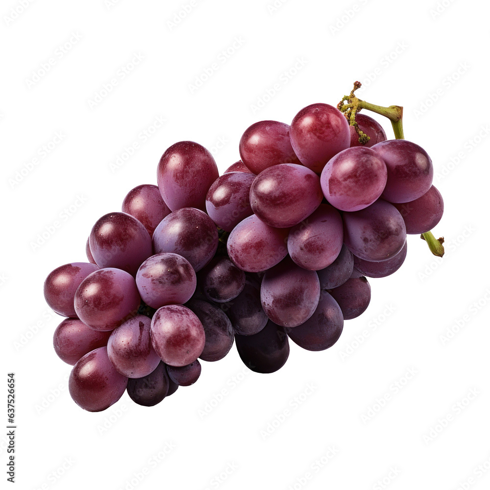 Fototapeta premium Fresh grapes isolated on transpatenr background