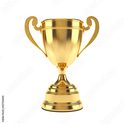 Champion award gold cup isolated