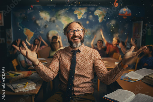 Portrait of a teacher in classroom