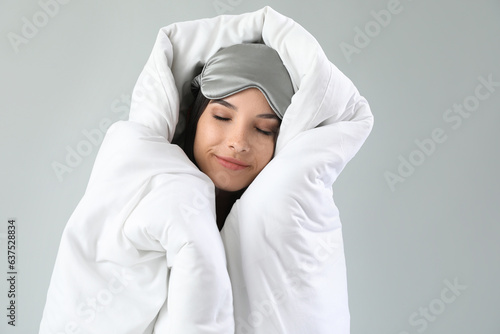 Beautiful young woman wrapp...