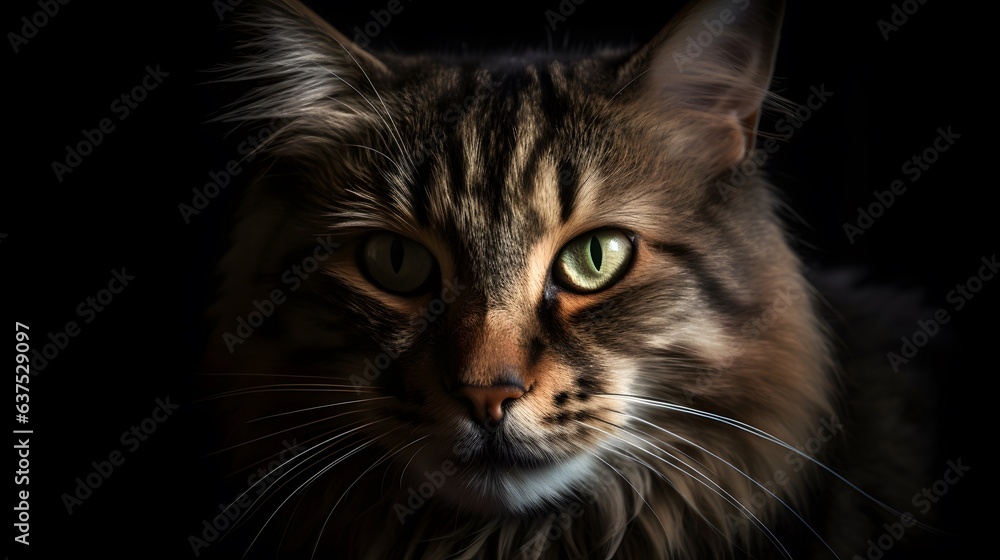 Portrait einer Katze, Close Up, AI generiert Portrait einer Katze, Close Up, AI generiert