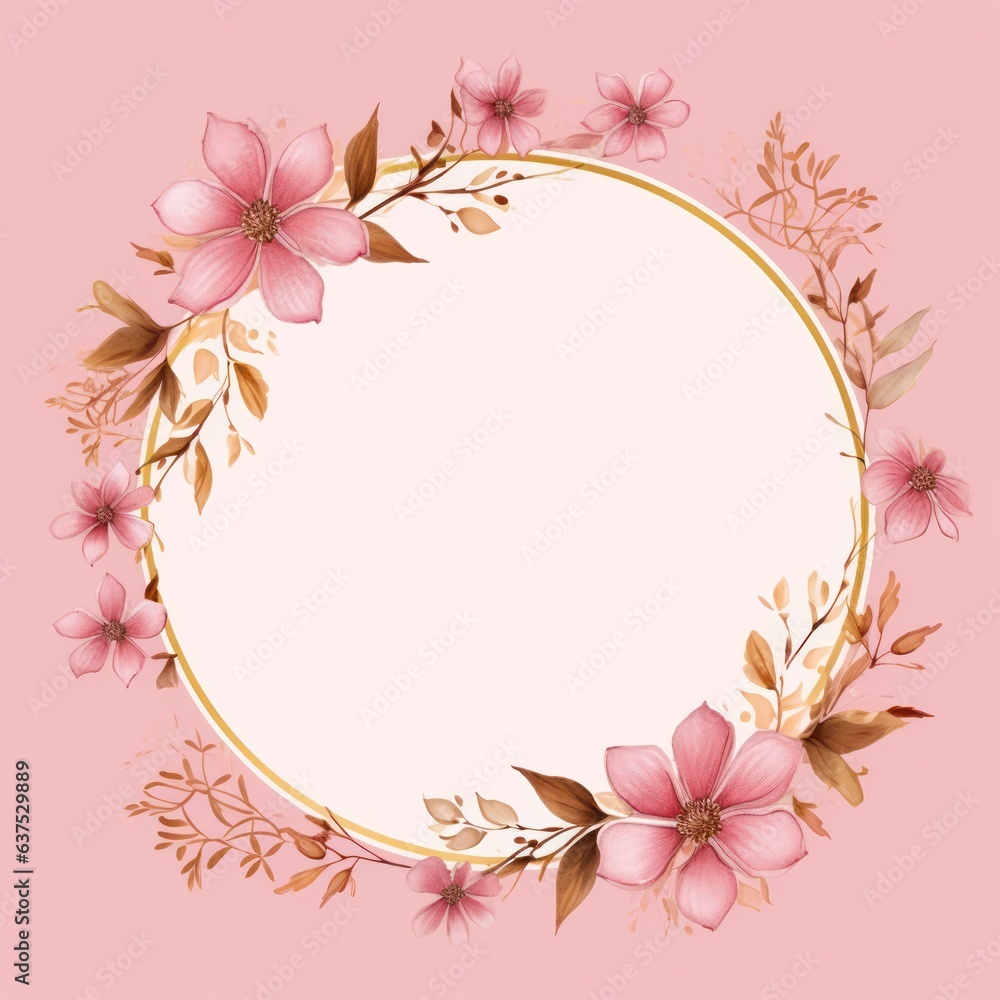 Obraz premium Watercolor floral frame