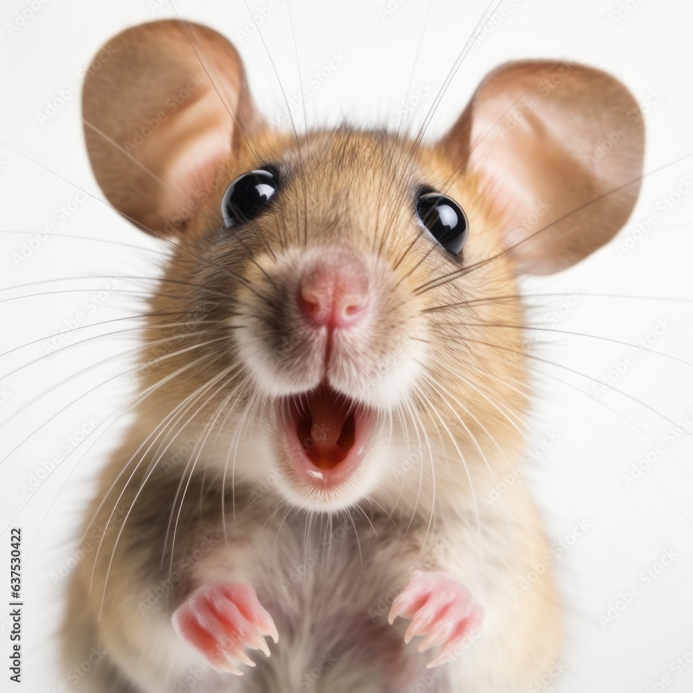 Surprised Mouse with Huge Eyes. Surprised Mouse with Huge Eyes.