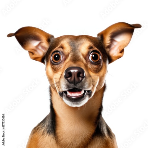 Surprised dog with Huge Eyes