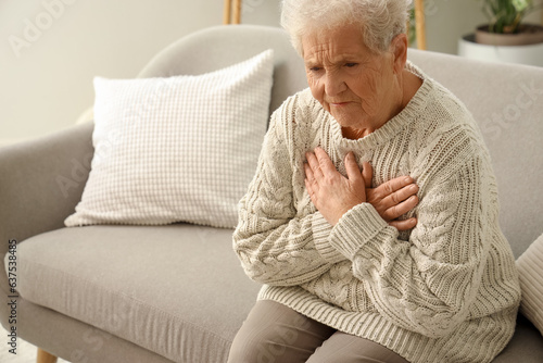 Elderly woman having heart ...
