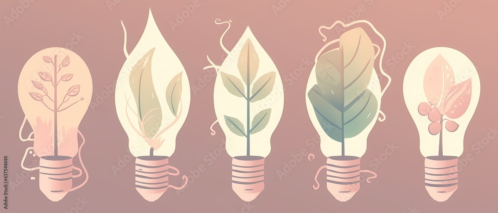 Electricity innovation growth green power, lamp idea concept technology. Electricity innovation growth green power, lamp idea concept technology.