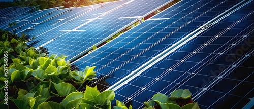 Solar field panels producin...