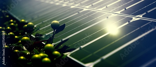 Solar field panels producin...