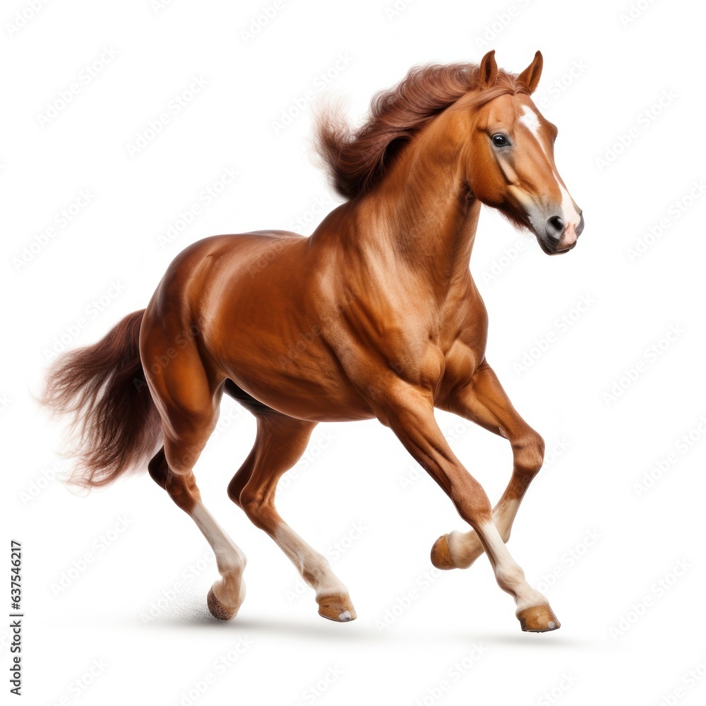 Brown horse run gallop isolated Brown horse run gallop isolated