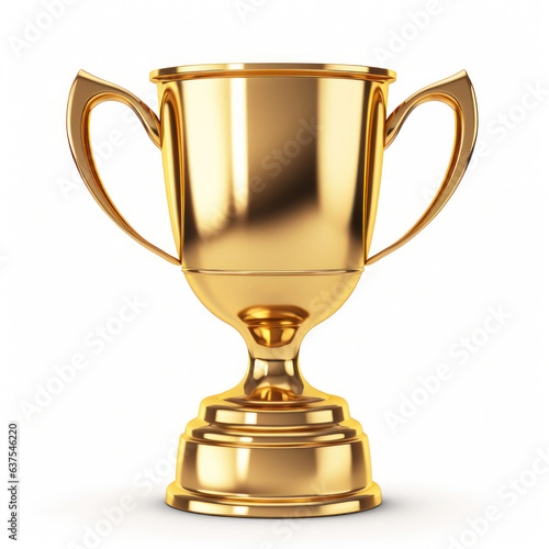 Champion award gold cup isolated