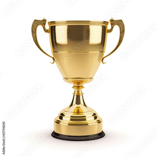 Champion award gold cup isolated