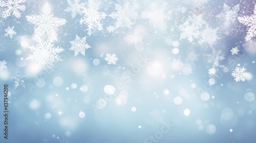 Winter natural background with snowflakes