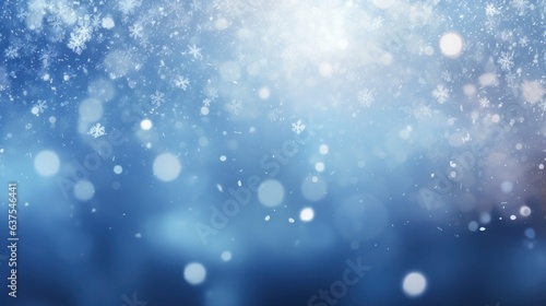 Winter natural background with snowflakes