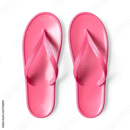 Vivid flip flops isolated.
