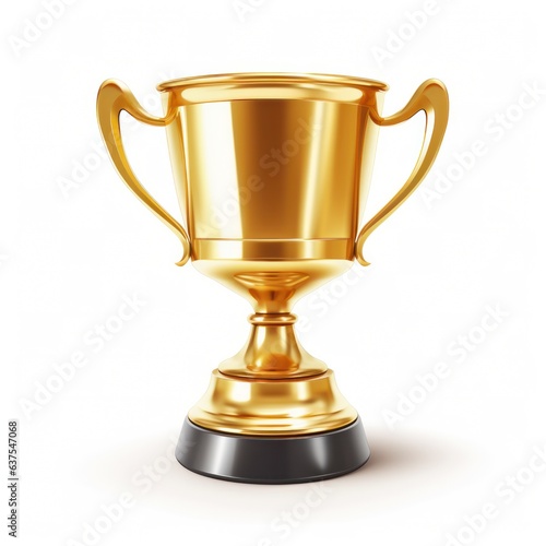 Champion award gold cup isolated