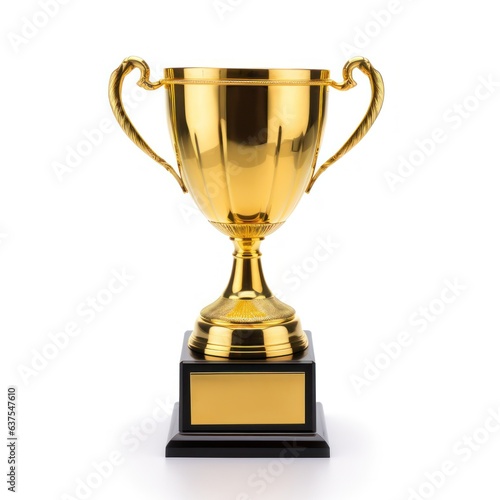 Champion award gold cup isolated