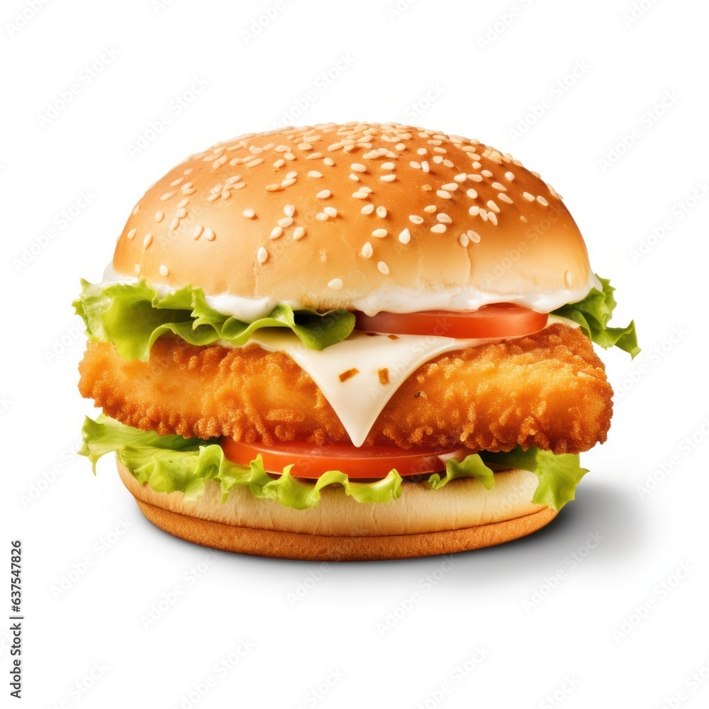 Fresh fishburger isolated Fresh fishburger isolated
