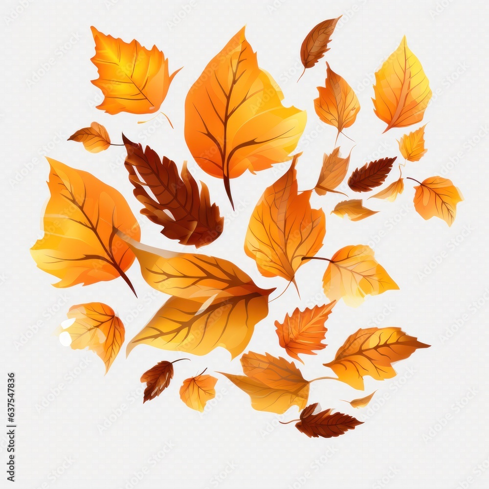 Autumn falling leaves isolated Autumn falling leaves isolated