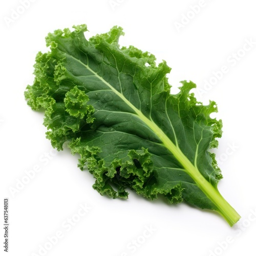 Green kale leaves isolated
