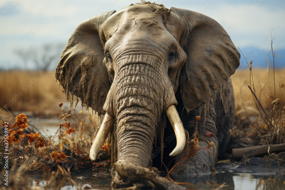Fototapeta premium De-extinction of Species. Examine the ethical and ecological considerations of resurrecting extinct animals. Generative Ai.
