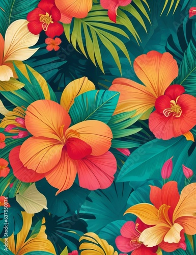 tropical seamless pattern