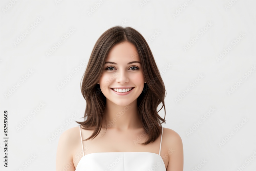 portrait of a beauty woman on white background portrait of a beauty woman on white background