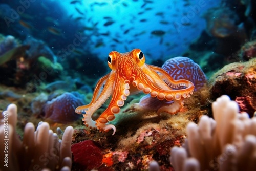 Octopus and Coral Reef