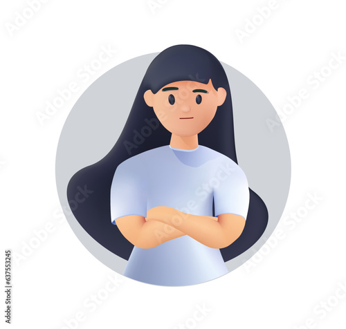 3D Confused thoughtful person. Cartoon style character. 3D Vector isolated illustration. Confusion contemplation dilemma