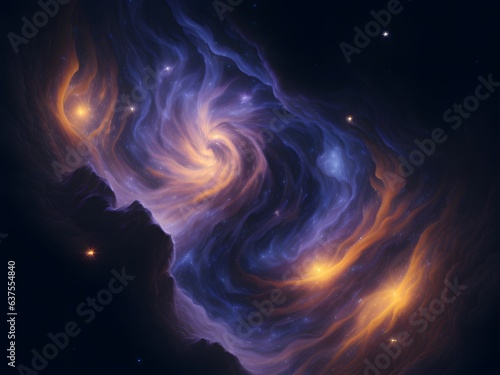 Starry Cosmos Abstract Galactic Design for Cosmic Universe AI Generative photo