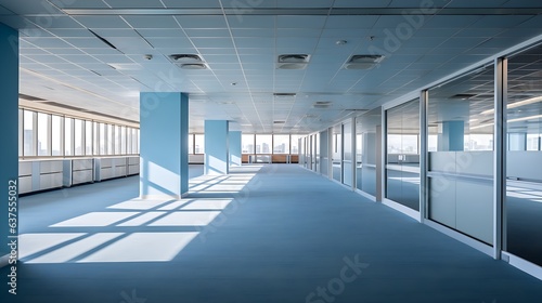 corridor in a building  empty office