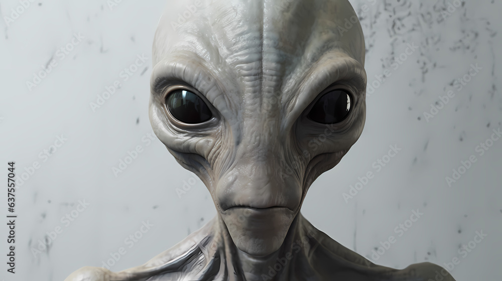 Obraz premium Alien. Close-up of Light-Skinned Alien