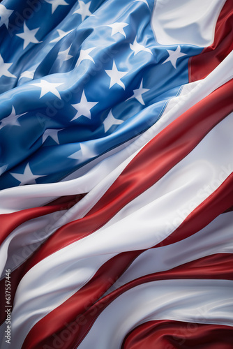 American flag waving in the wind