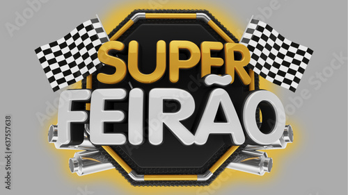 selo 3d ''super feirão'' 