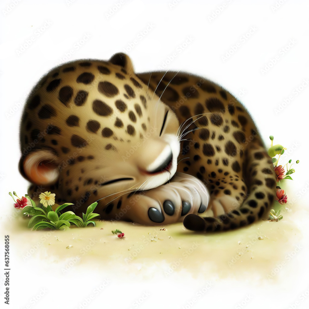 Digital illustration of a young Jaguar