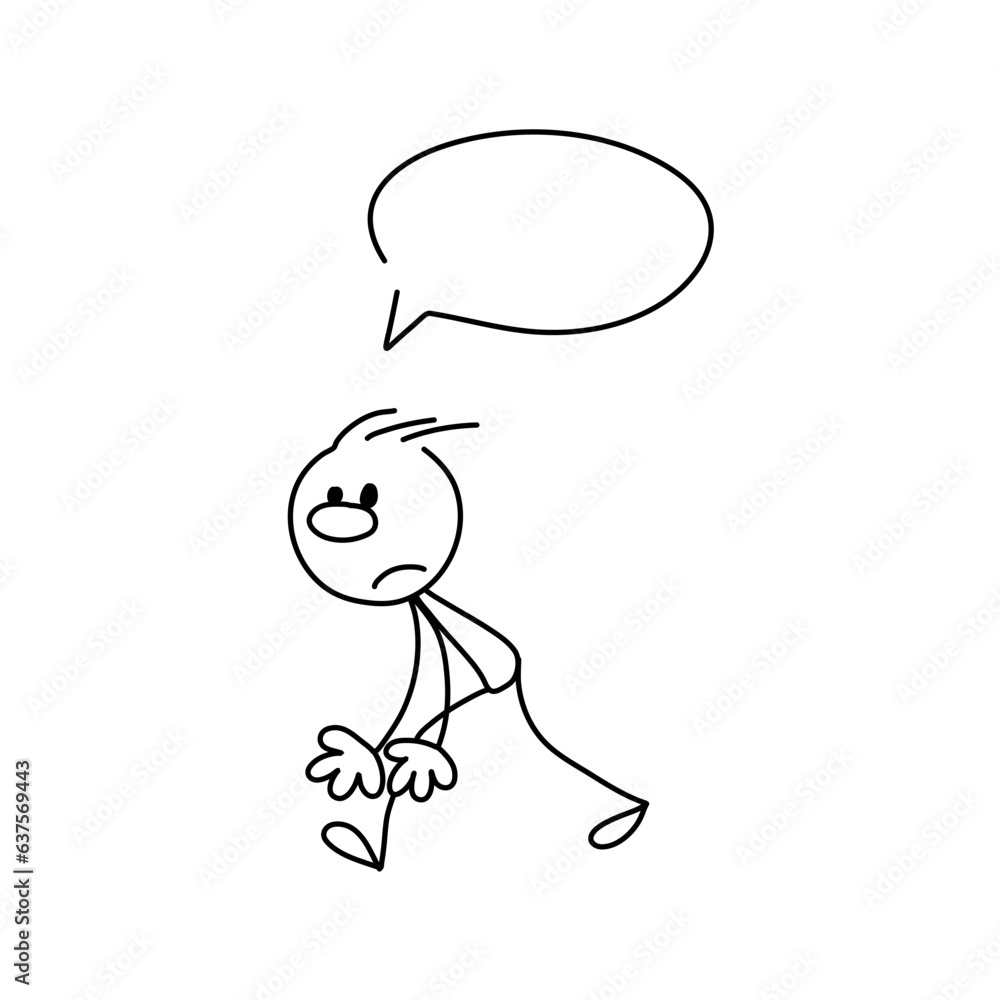 Vector stickman cartoon character illustration. Vector stickman cartoon character illustration.