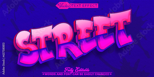 Colorful Street Vector Editable Text Effect Template
