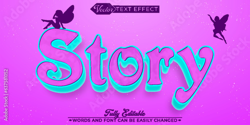 Cartoon Fairytale Story Editable Text Effect Template