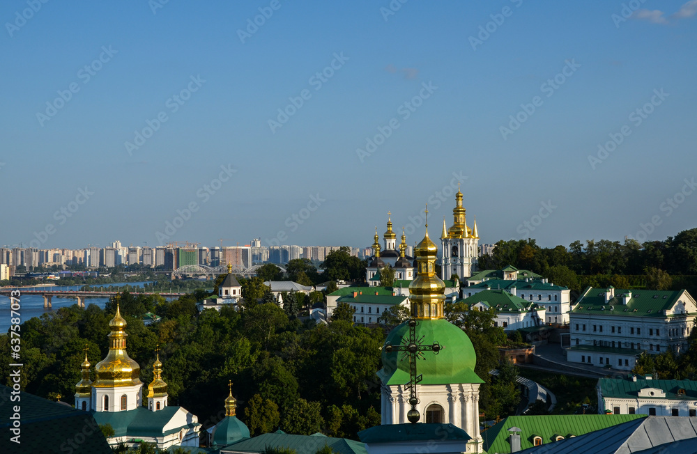 Buildings exterior of the Kyiv Pechersk Lavra or Monastery of the Caves. Ukraine